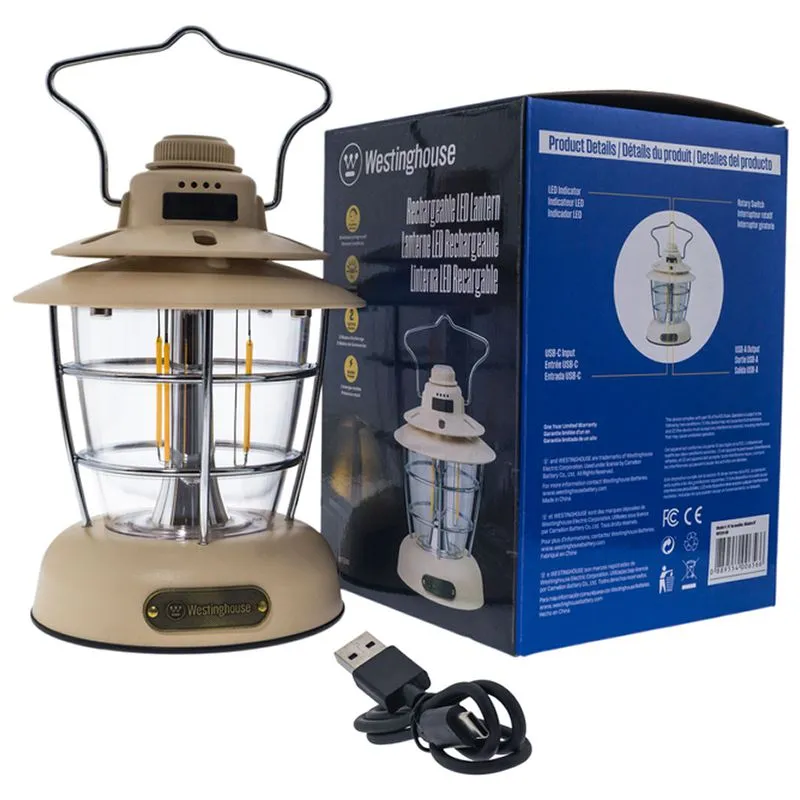 Ліхтар Westinghouse Retro 6W LED Filament WF241-CB Type-C з функцією Power Bank купити недорого в Україні, фото 2