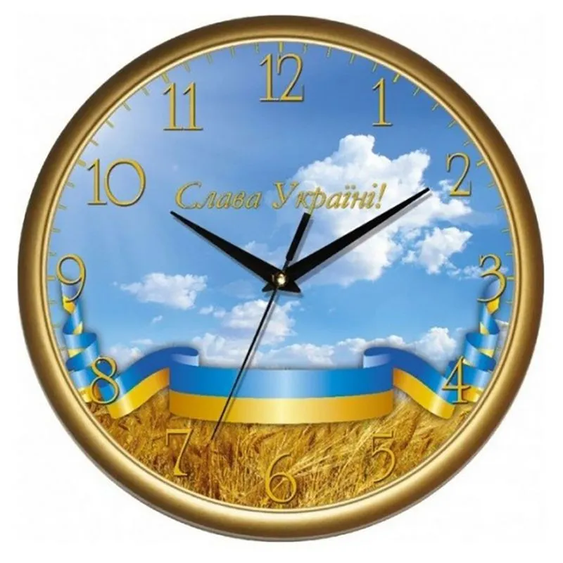 Годинник настінний Uta Слава Україні, 30х30 см купити недорого в Україні, фото 1