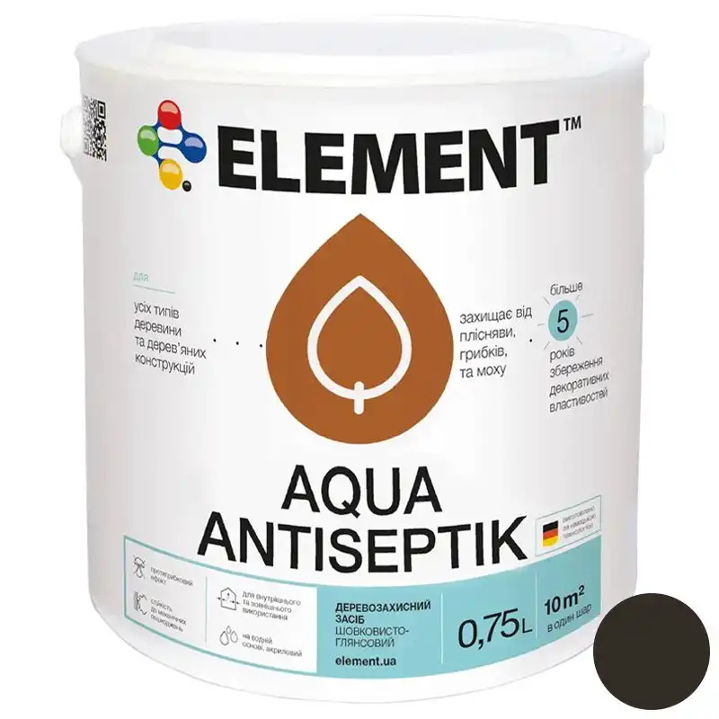 Антисептик Element Aqua, 0,75 л, венге купить недорого в Украине, фото 1