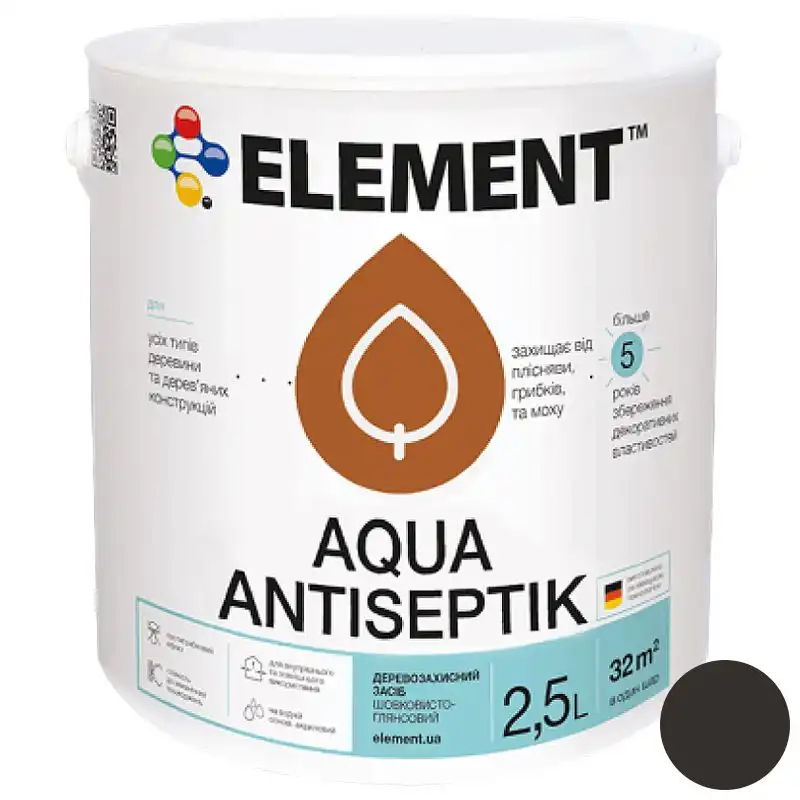 Антисептик Element Aqua, 2,5 л, венге купить недорого в Украине, фото 1