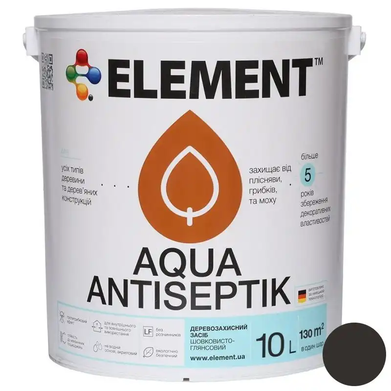 Антисептик Element Aqua, 10 л, венге купити недорого в Україні, фото 1
