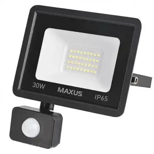 Прожектор світлодіодний Maxus sensor, 30W, 5000K, 1-MFL-04-3050s купити недорого в Україні, фото 1