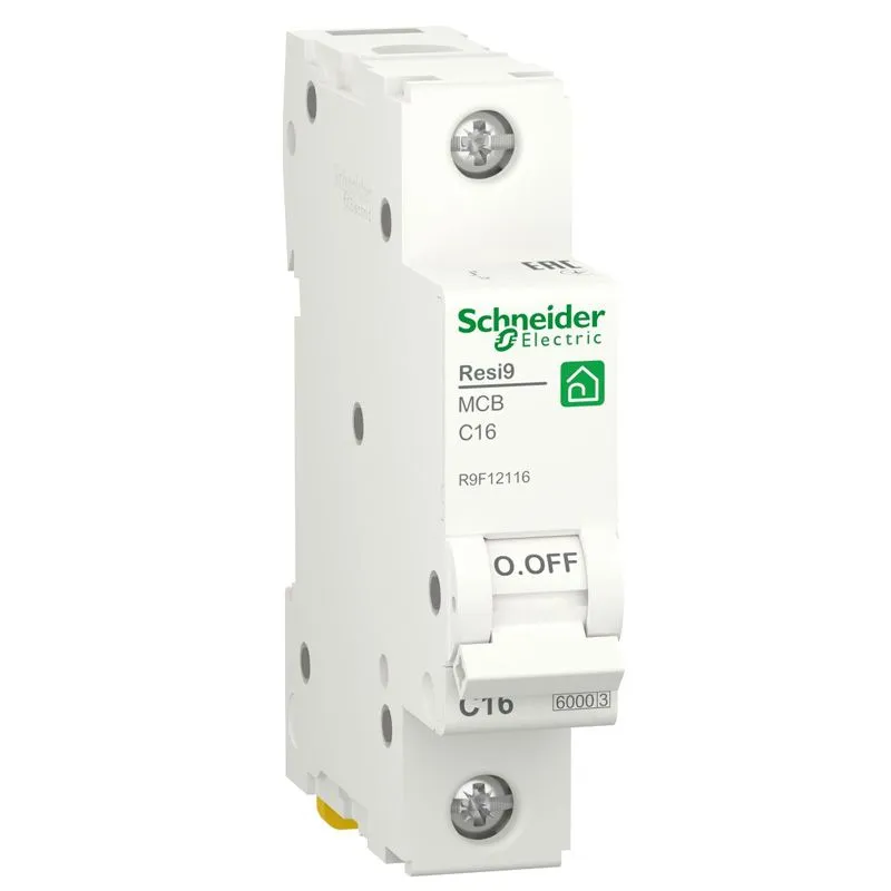 Автоматичний вимикач Schneider Electric, RESI9, 1P, 16A, С, 6KA, R9F12116 купити недорого в Україні, фото 1
