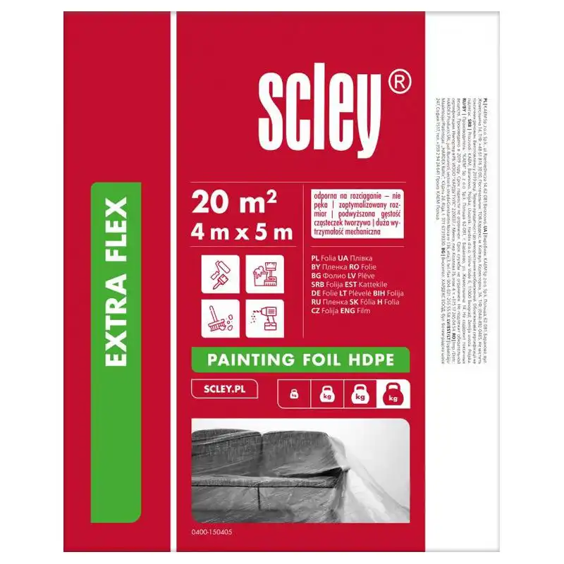 Пленка защитная Scley HDPЕ, 15 мкм, 4х5 м, 0400-150405 купить недорого в Украине, фото 1