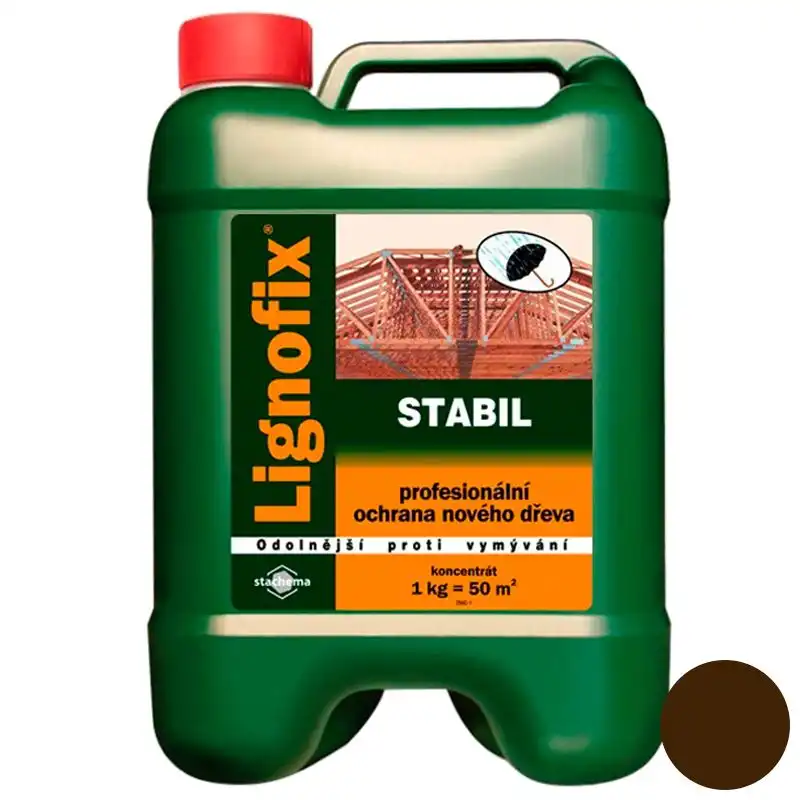 Антисептик для дерева Stachema Lignofix Stabil, 1 кг, коричневий купити недорого в Україні, фото 1