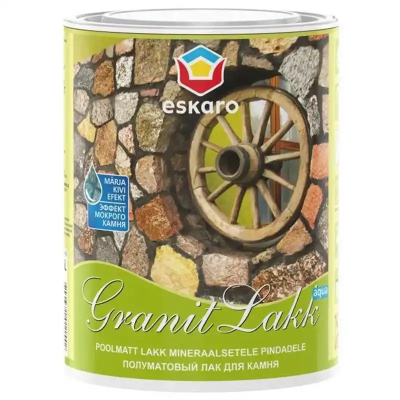 Лак акриловий для каменю Eskaro Granit Lakk, 0,95 л купити недорого в Україні, фото 1