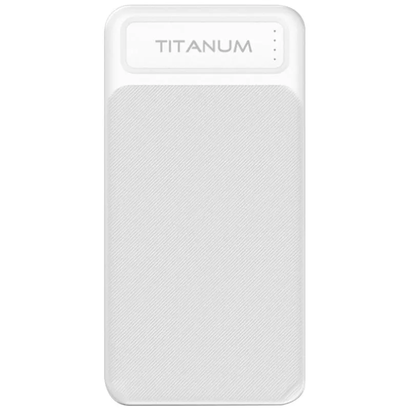Універсальна мобільна батарея Titanum TPB-912, 10000 мА, білий купити недорого в Україні, фото 1