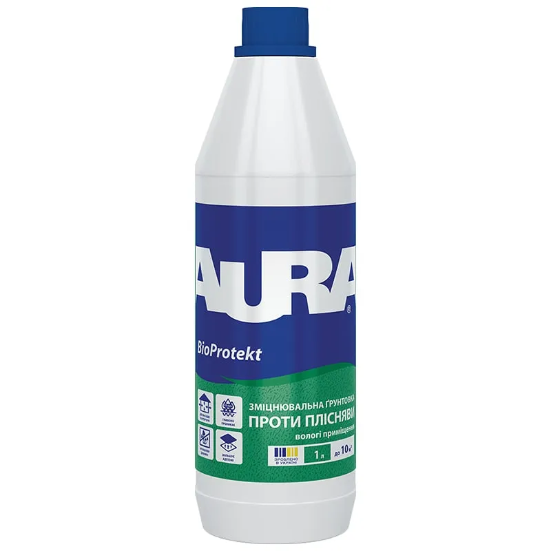 Грунтовка антисептическая биозащитная Aura Unigrund BioProtekt, 1 л, фото 1 Грунтовка антисептическая биозащитная Aura Unigrund BioProtekt, 1 л купить недорого в Украине, фото 1