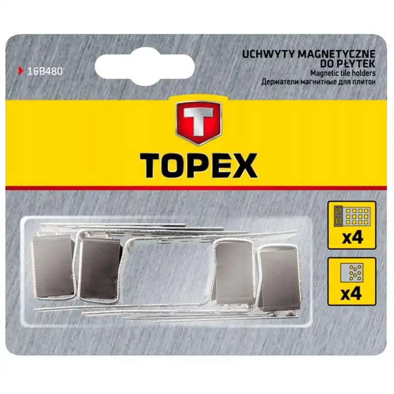 Держатель магнитный для плитки Topex, 4 шт., 16B480 купить недорого в Украине, фото 2