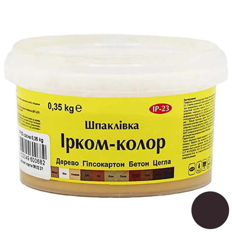 Шпаклівка для дерева Ірком ІР-23, 0,35 кг, махагон купити недорого в Україні, фото 1