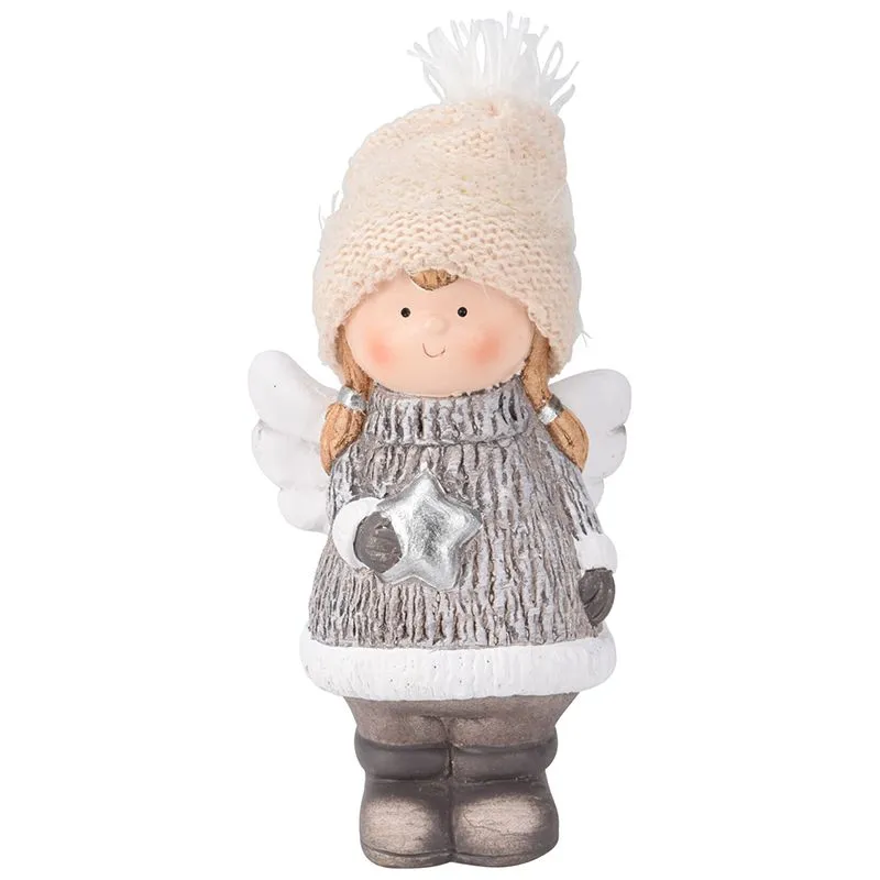 Декор новогодний Koopman Ангел с сердцем/звездой, 15 см, в ассортименте, APF649460 купить недорого в Украине, фото 1