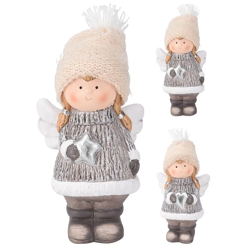 Декор новогодний Koopman Ангел с сердцем/звездой, 15 см, в ассортименте, APF649460 купить недорого в Украине, фото 2