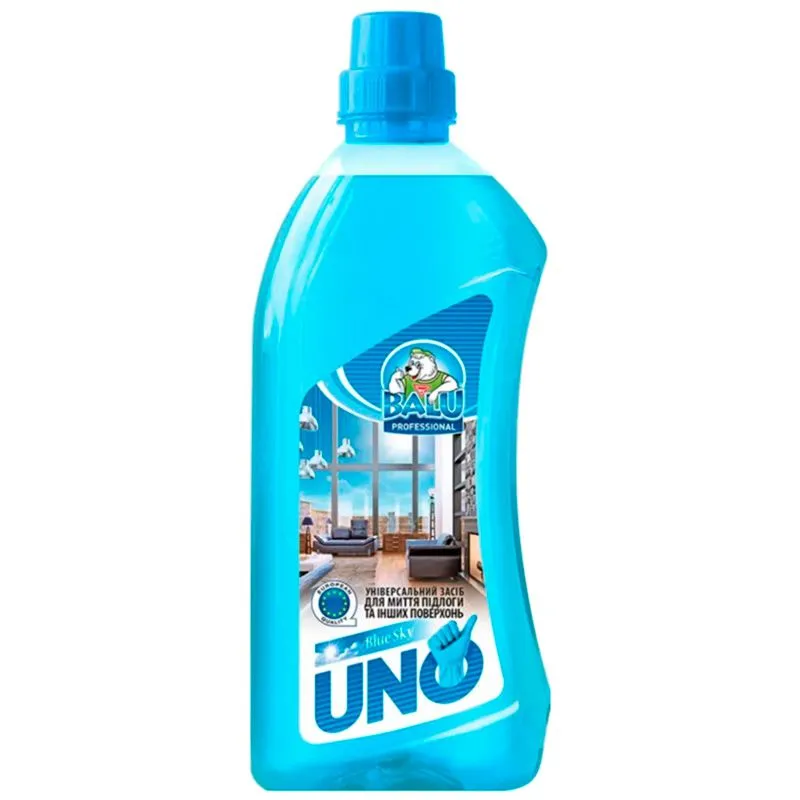 Універсальний засіб для миття підлоги та інших поверхонь Balu Uno Blue Sky, 1 л купити недорого в Україні, фото 1