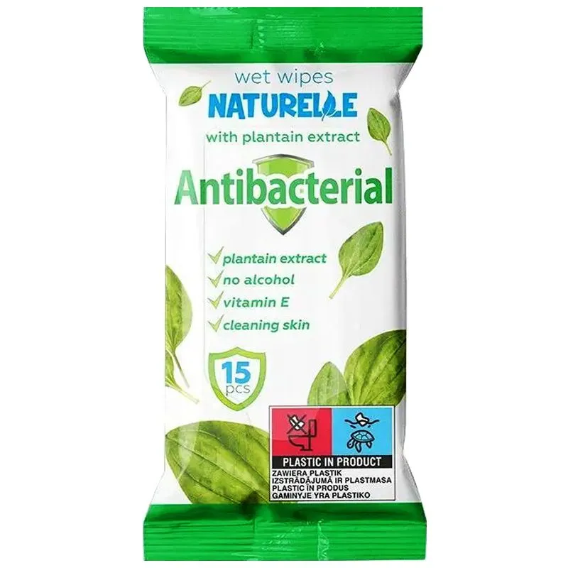 Серветки вологі Naturella Antibacterial, 15 шт, 91097 купити недорого в Україні, фото 1