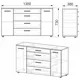 Комод 1-2-3 П Компаніт, 1300х730х380 мм, 2 уп, ательє світлий купити недорого в Україні, фото 2
