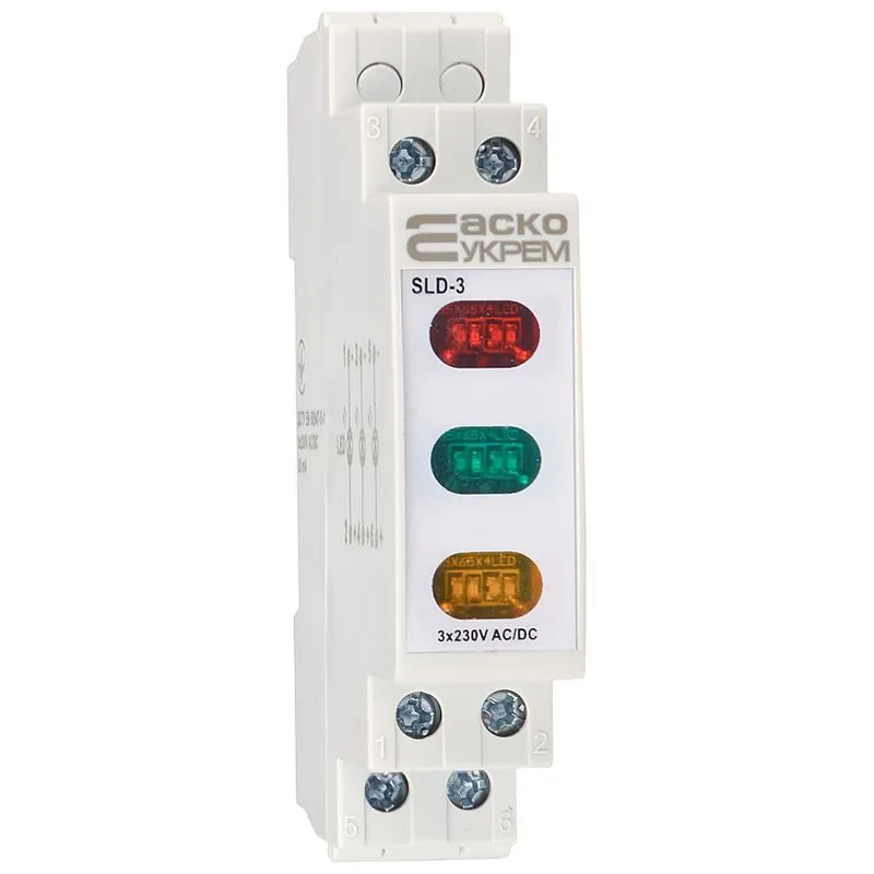 Модульний сигнальний індикатор Аско-Укрем, 230 V, AC/DC SLD-3, A0140030036 купити недорого в Україні, фото 1
