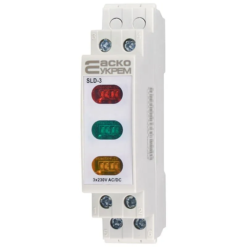 Модульний сигнальний індикатор Аско-Укрем, 230 V, AC/DC SLD-3, A0140030036 купити недорого в Україні, фото 2