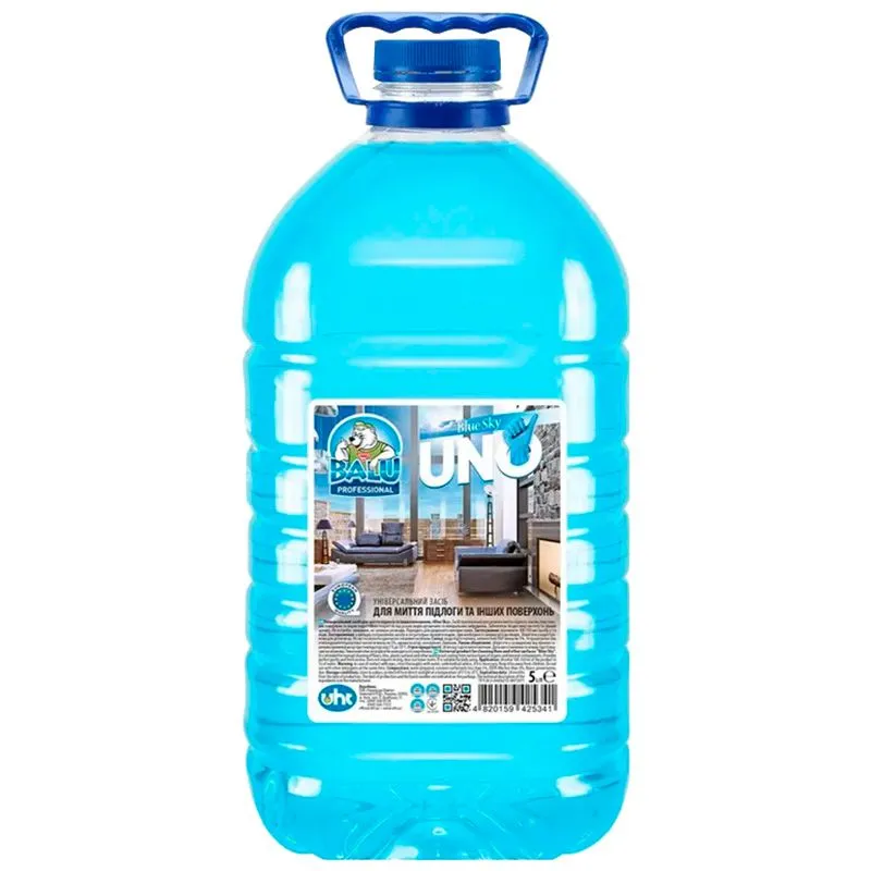 Универсальное средство для мытья полов и других поверхностей Balu Uno Blue Sky, 5 л купить недорого в Украине, фото 1
