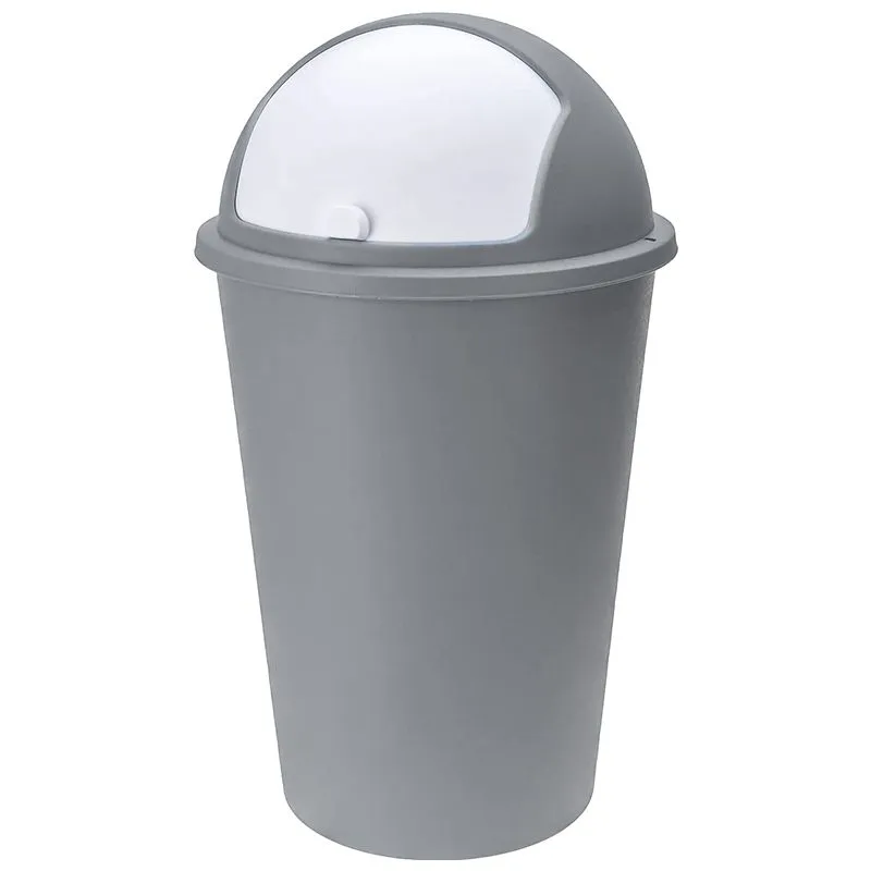 Ведро для мусора с крышкой Koopman International BV пластиковое, 50 л, серый, 806970430Y54230910 купить недорого в Украине, фото 1