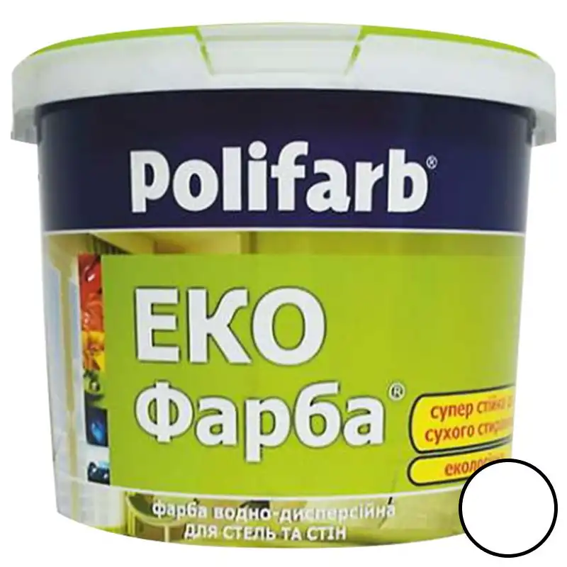 Краска акриловая Polifarb Экокраска, 7 кг купить недорого в Украине, фото 1