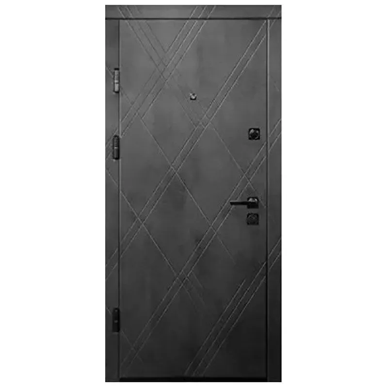 Двері вхідні Міністерство дверей ПК-180/161, 960x2050 мм, венге темний горизонт/мадрид шалє, праві купити недорого в Україні, фото 1