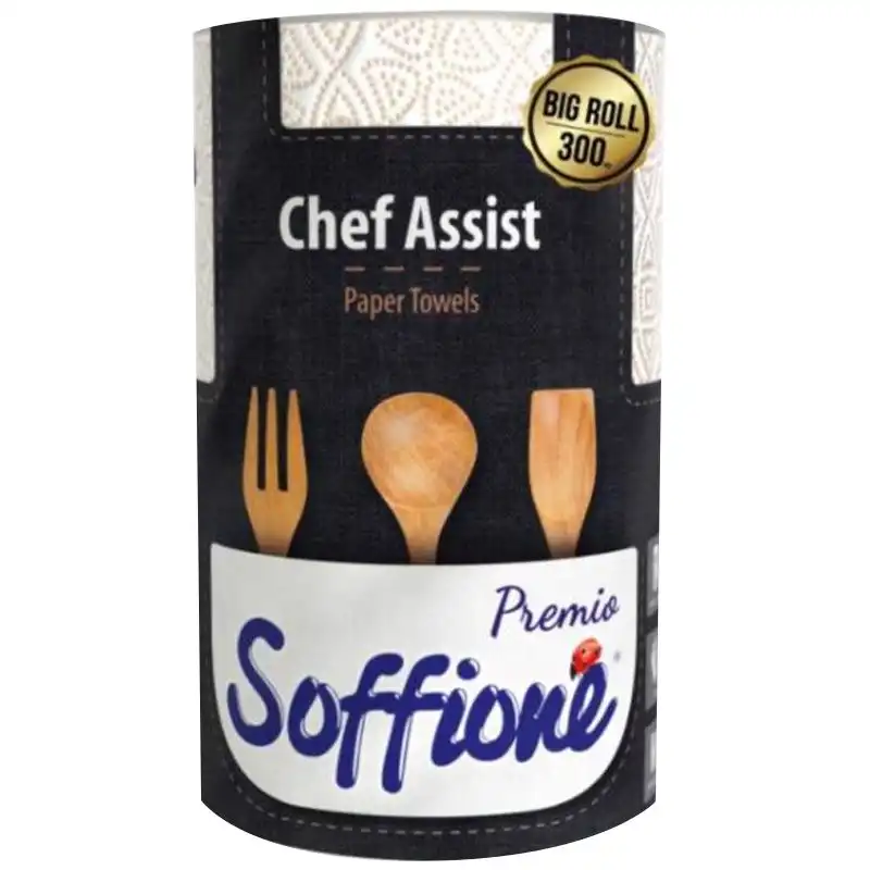 Рушник на гільзі Soffione Chef Assist Premio, 3-шаровий купити недорого в Україні, фото 1