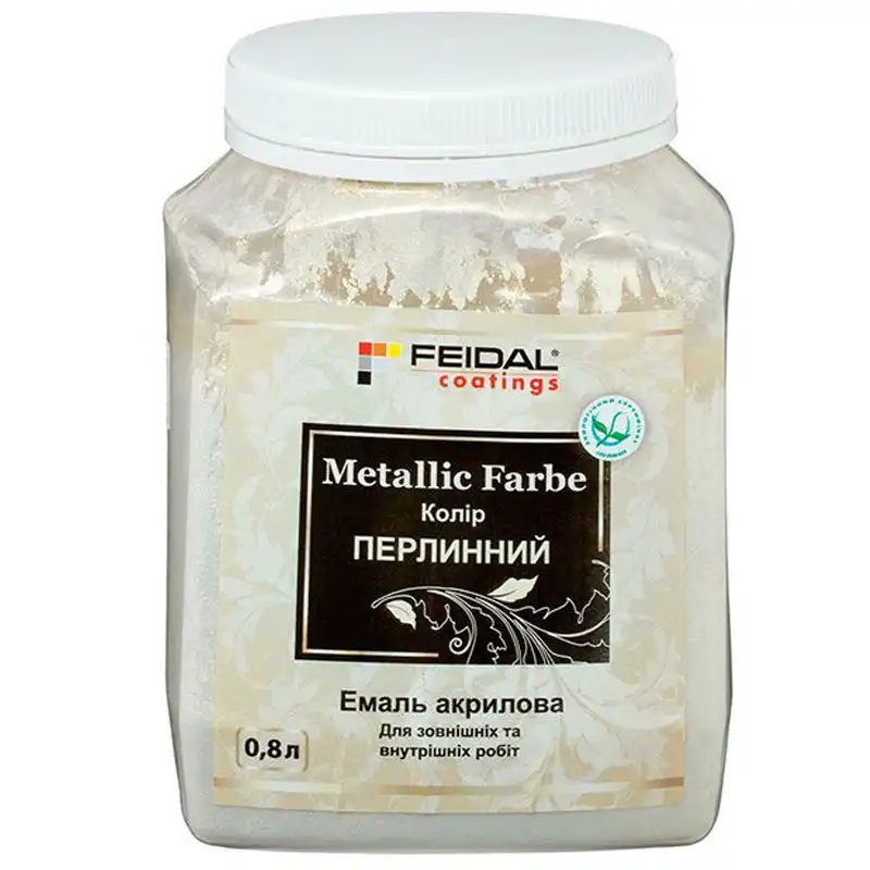 Емаль акрилова декоративна Feidal Metallic Effect, 0,8 л, перлина купити недорого в Україні, фото 1