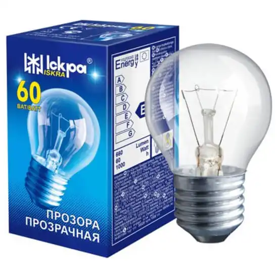 Лампа Искра РS45, 60W, Е27, 230V купить недорого в Украине, фото 1