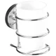 Склянка настінна для зубних щіток Wenko Vacuum-Loc Milazzo, 11x11x8 см, хром, 20880500 купити недорого в Україні, фото 1