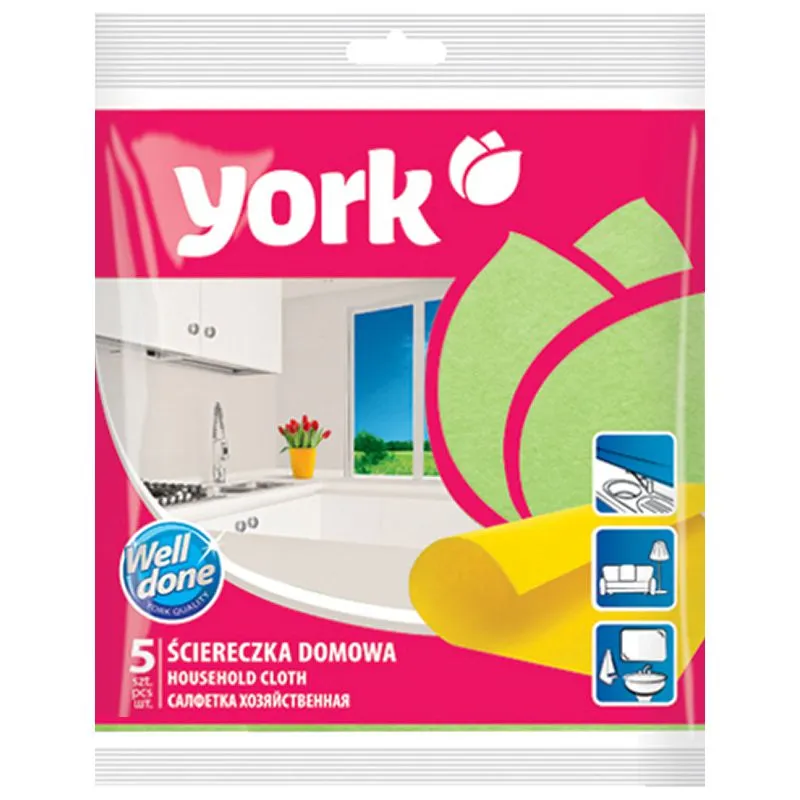 Салфетка для уборки York, 5 шт, YR00006 купить недорого в Украине, фото 1