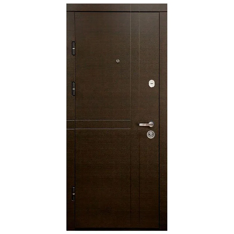 Двері вхідні Міністерство дверей ПК-180/161, 860x2050 мм, венге горизонт темний/мадрид білий, ліві купити недорого в Україні, фото 1