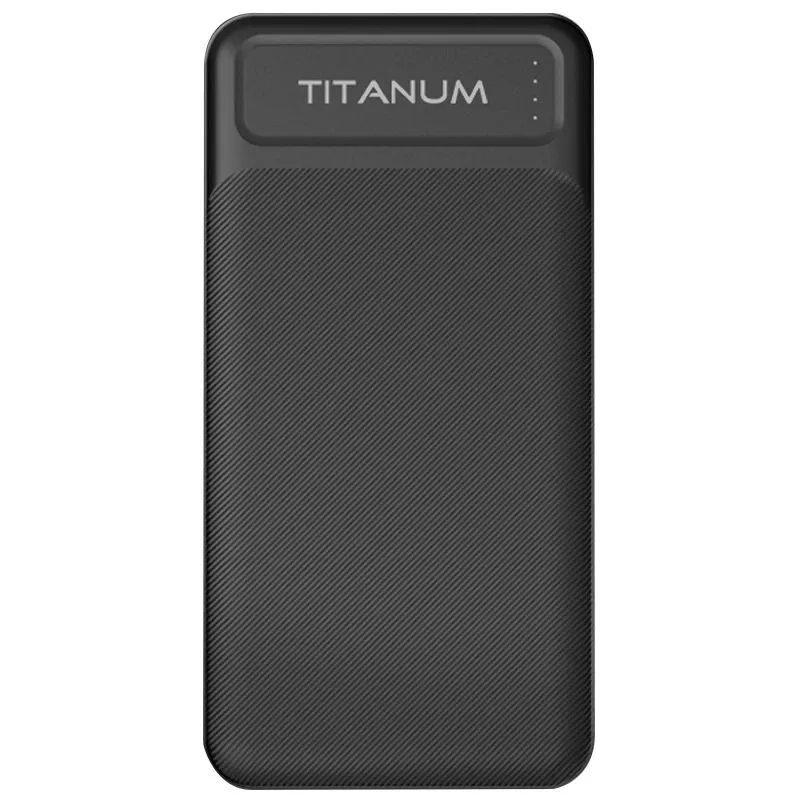 Універсальна мобільна батарея Titanum TPB-912, 10000 мА, чорний купити недорого в Україні, фото 1