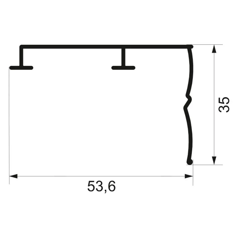 Карниз Алюпро ПАС-4375-1, 54х35 мм, 200 см, капучино купить недорого в Украине, фото 2