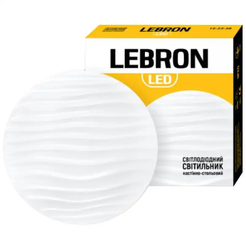Світильник LED Lebron L-CL-Wave, 24 Вт, 4100 К, 1680 лм, 340 мм, 15-23-44 купити недорого в Україні, фото 2