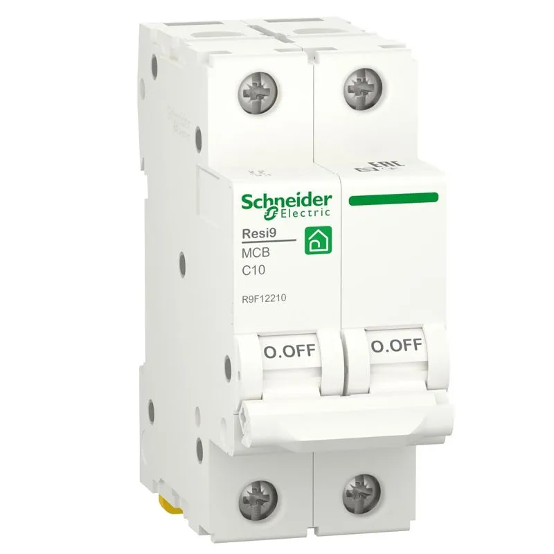 Автоматичний вимикач Schneider Electric, RESI9, 2P, 10A, С, 6KA, R9F12210 купити недорого в Україні, фото 1