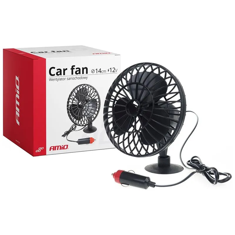 Автомобильный вентилятор с присоской Amio Mini Fan, 14 см, 12V, 02235 купить недорого в Украине, фото 1