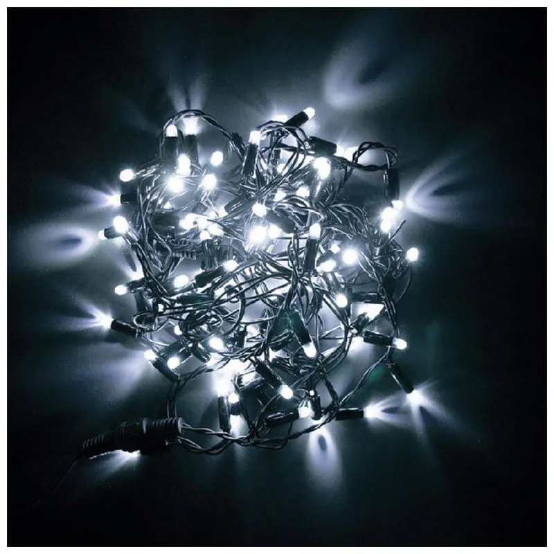 Вулична гірлянда 100 LED, 10 м, чорний дріт 3,3 мм, білий, 1431-03 купити недорого в Україні, фото 1