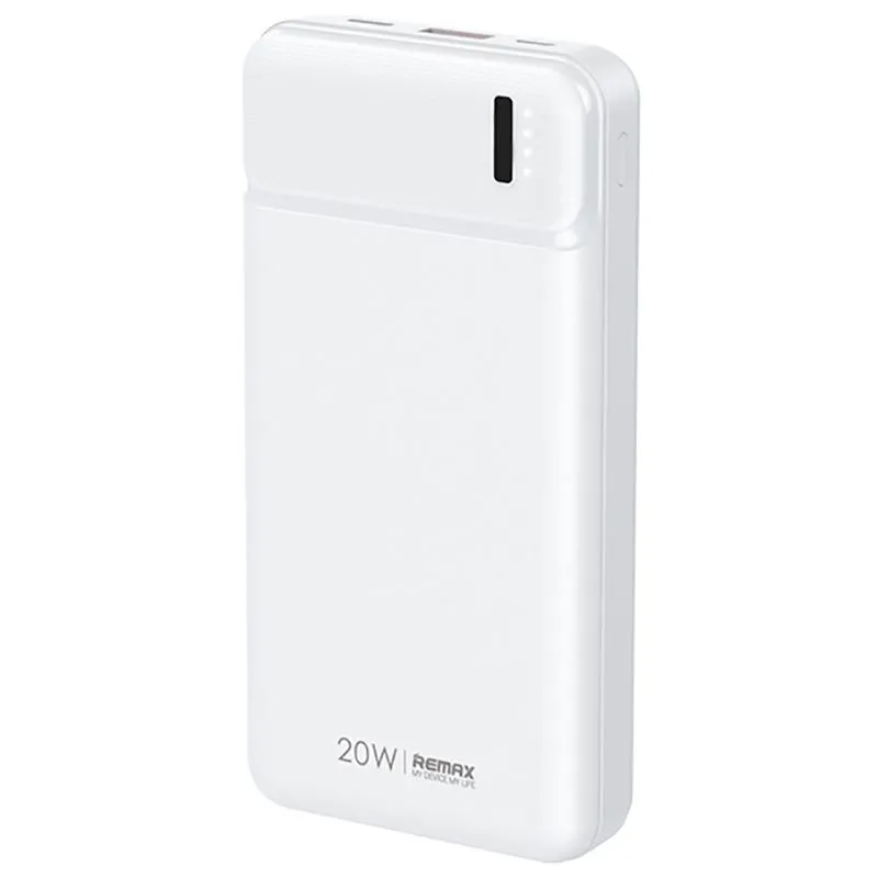Универсальная мобильная батарея Remax RPP-288, 20000 мАч, 20 Вт, белый купить недорого в Украине, фото 1