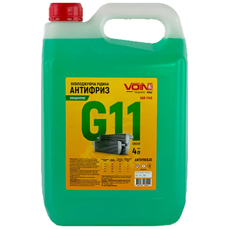 Антифриз Voin G11, Green, 4 л, VAK-1145 купити недорого в Україні, фото 1