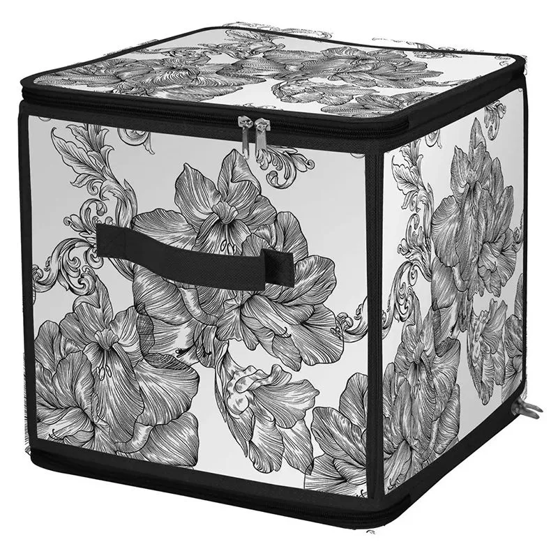 Корзина Idea Home Anthracite Flowers DB-22, 30x30x30 см, 7058557 купить недорого в Украине, фото 1