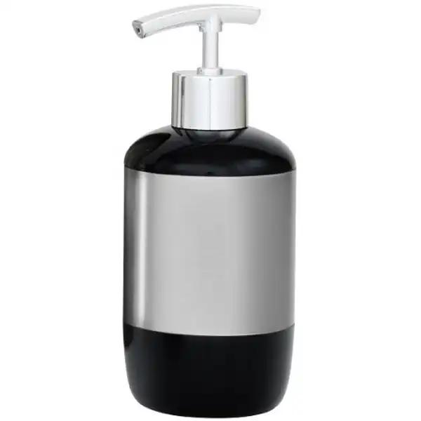 Дозатор для жидкого мыла Prima Nova кнопочная, пластиковая, 0,45 л, черный купить недорого в Украине, фото 1