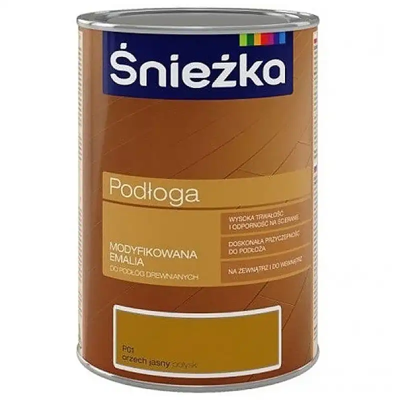Емаль модифікована для дерев’яної підлоги Sniezka P01, 1 л, Горіх середній купити недорого в Україні, фото 1