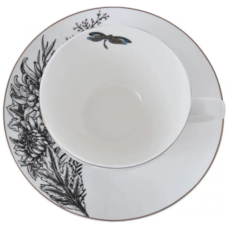 Набор чашка и блюдце для чая Astera Charm Dragonfly, 410 мл, A0530-CS410-A купить недорого в Украине, фото 2