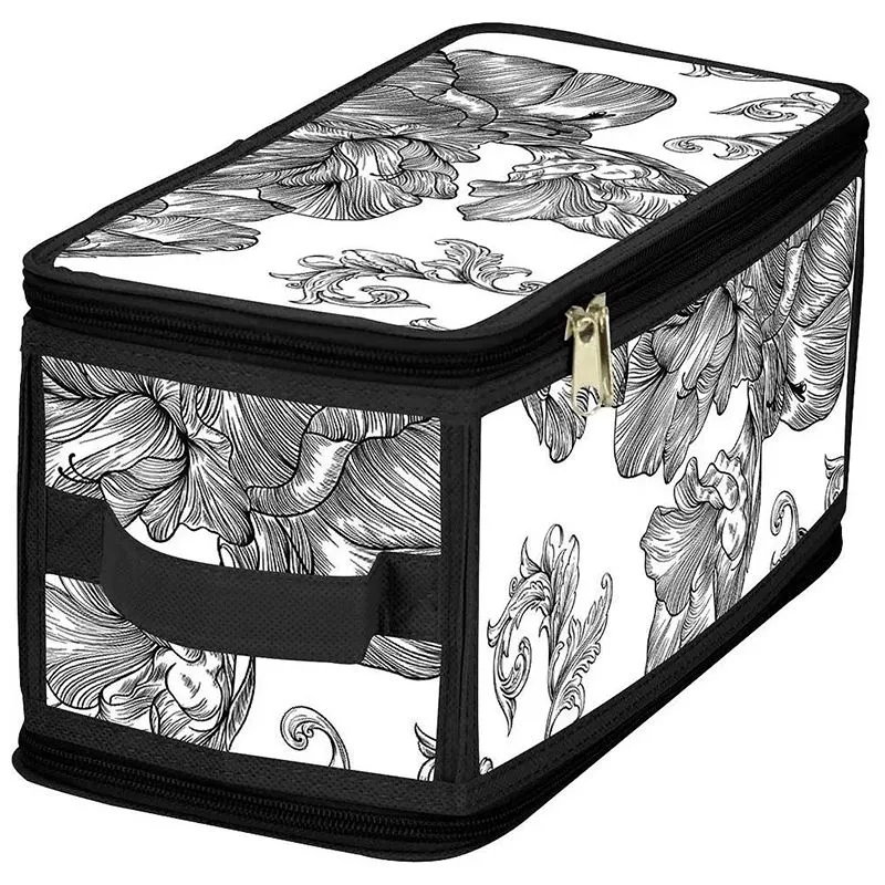 Корзина Idea Home Anthracite Flowers DB-23, 30x15x15 см, 7058558 купити недорого в Україні, фото 1
