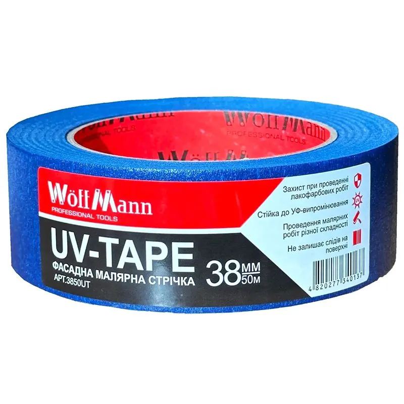 Стрічка фасадна WoffMann UV-Tape, 50 м, 38 мм, 3850UT купити недорого в Україні, фото 1