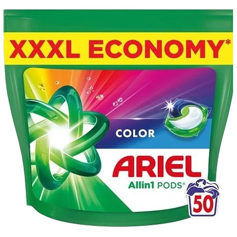 Капсули для прання Ariel Автомат Для кольорових речей, 50 шт х 18,2 г купити недорого в Україні, фото 1