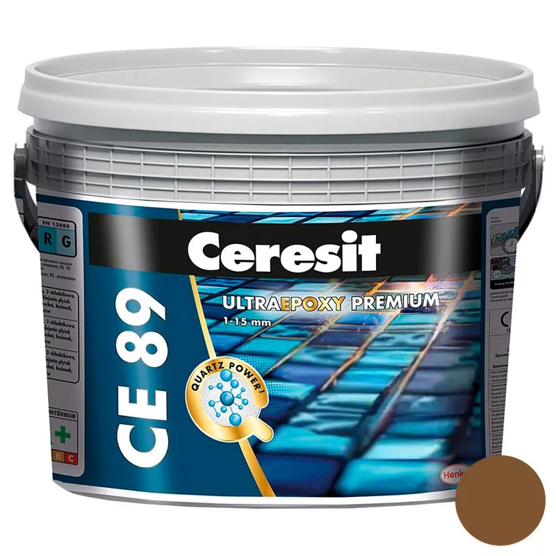 Фуга эпоксидная Ceresit СЕ-89 Ultraepoxy, дымчатый топаз 859, 2,5 кг купить недорого в Украине, фото 1