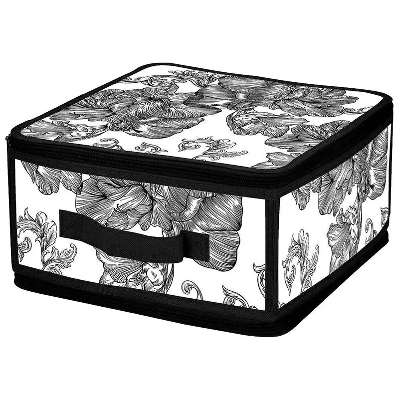 Корзина Idea Home Anthracite Flowers DB-24, 30x28x15 см, 7058559 купити недорого в Україні, фото 1