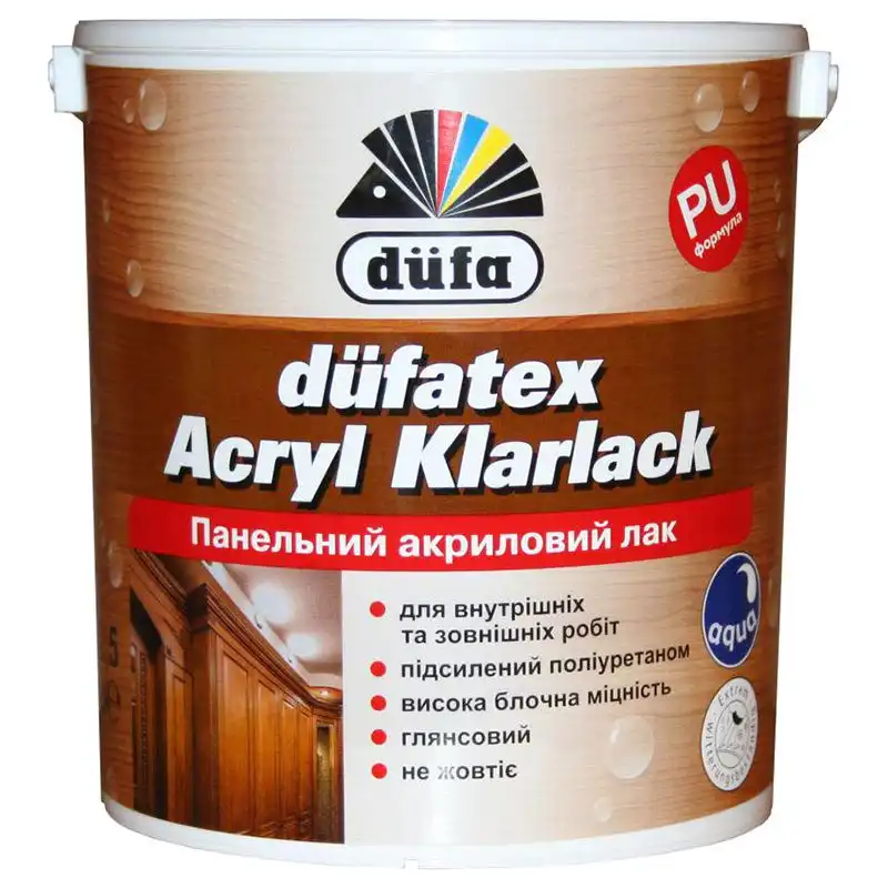 Лак панельний Dufatex Acryl Klarlack, 0,75 л купити недорого в Україні, фото 1