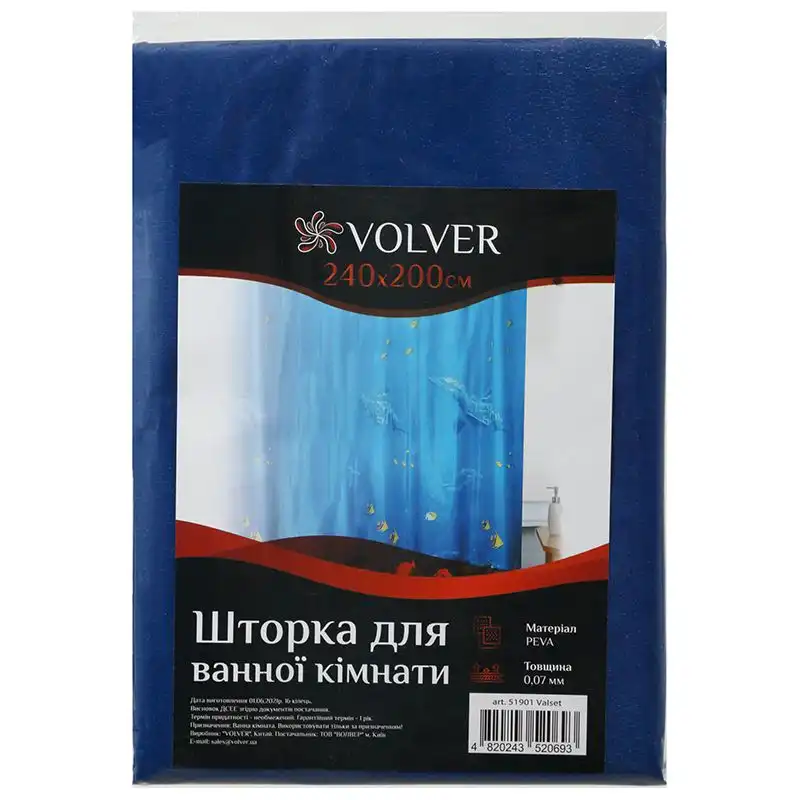 Шторка для ванной комнаты Volver Valset, 2,4x2 м, 51901 купить недорого в Украине, фото 1